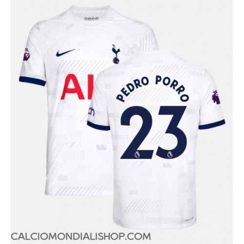 Maglie da calcio Tottenham Hotspur Pedro Porro #23 Prima Maglia 2023-24 Manica Corta